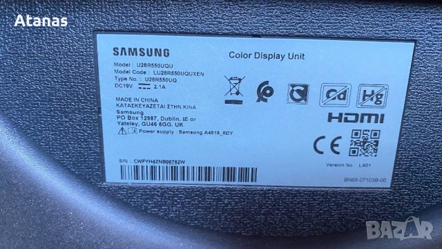 Монитор Самсунг Samsung 4K , снимка 3 - Монитори - 53628895