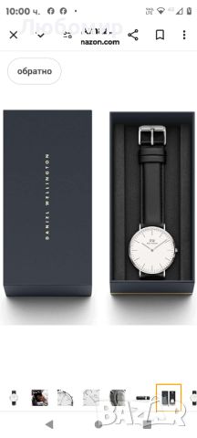 Класически часовник Daniel Wellington Sheffield, италианска черна кожена каишка

, снимка 8 - Мъжки - 46711565