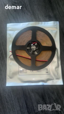 SIRYYUI IP65 COB LED лента 5 метра, 24V, водоустойчива, 480 LED/м, 6000K, 8 мм, без захранване, снимка 8 - Лед осветление - 51418157