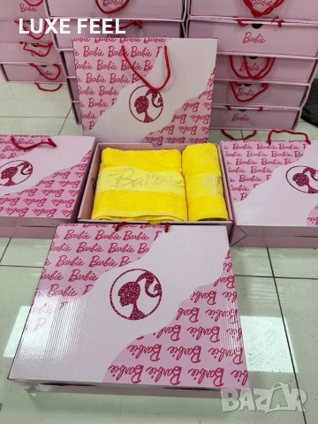 BARBIE ⚜️ Хавлии 2бр в Кутия , снимка 2 - Хавлиени кърпи - 53216259