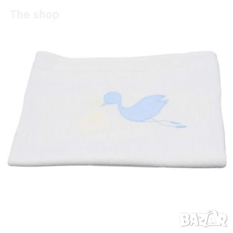 Бебешко одеяло - щъркелче (004), снимка 1 - Спално бельо и завивки - 46184263