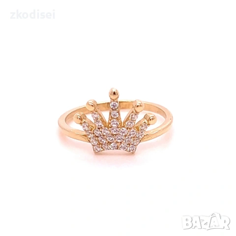 Златен дамски пръстен 2,21гр. размер:54 14кр. проба:585 модел:37708-5