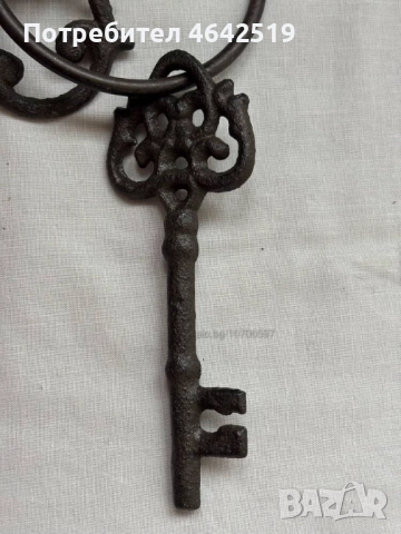 Декоративни винтидж ключове с халка, снимка 8 - Декорация за дома - 52377403