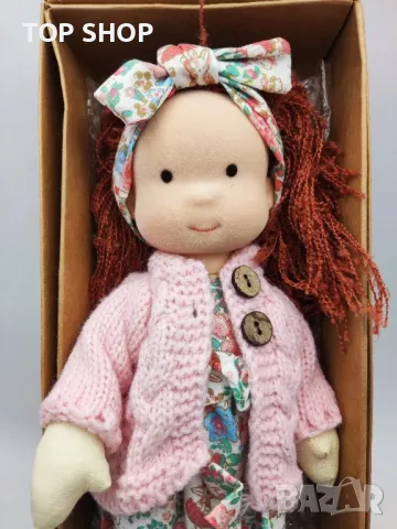 Waldorf Doll Ръчно изработена плюшена кукла, пълнена плюшена щастлива кукла изненада подарък парца, снимка 2 - Плюшени играчки - 48818975