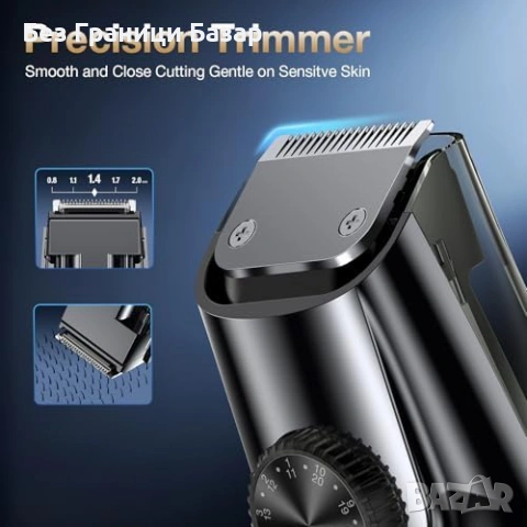 Нов тример Машинка за брада с вакуум 2 гребена безжична водоустойчива, снимка 6 - Тримери - 54045243