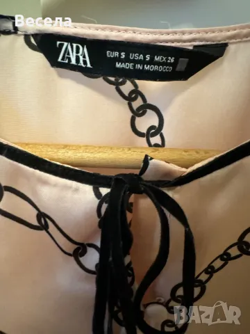 Блуза Зара в нежно розово С Zara S, снимка 2 - Блузи с дълъг ръкав и пуловери - 47073389