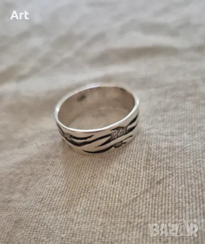 Сребро 925 мъжка сребърна халка/пръстен, снимка 4 - Пръстени - 50024418