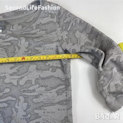 Дамска блуза с графична карта G-Star Raw размер M сива 3/4 ръкави., снимка 4 - Блузи с дълъг ръкав и пуловери - 53726397