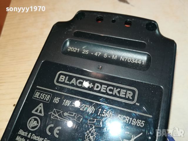 black+decker lithium 18v battery pack 1404240858, снимка 3 - Винтоверти - 45261779