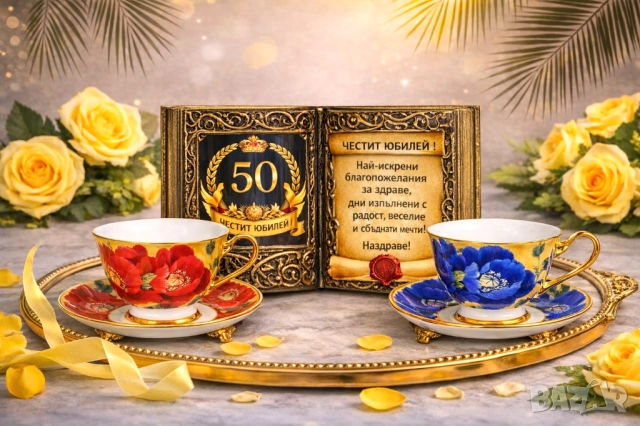 Оригинален подарък за 50 години юбилей на мъж, жена или семейство