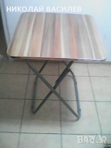Дървена     сгъваема      маса    и     два  стола 50  см  .    /  80  см  .   /  предлагам  , снимка 9 - Маси - 45715928