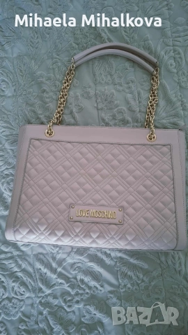 LOVE MOSCHINO Дамска чанта, оригинална, светло розова