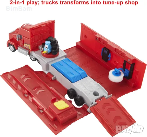 Оригинален трансформиращ се камион Мак / Transforming Mack playset / Cars /Disney / Pixar, снимка 5 - Коли, камиони, мотори, писти - 48174398