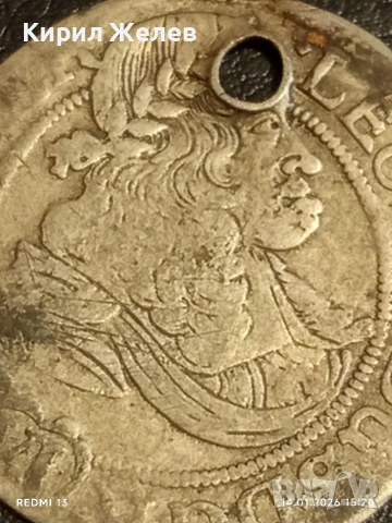 Сребърна монета 6 кройцера Леополд първи Австрия за КОЛЕКЦИЯ 53021, снимка 2 - Нумизматика и бонистика - 53097298