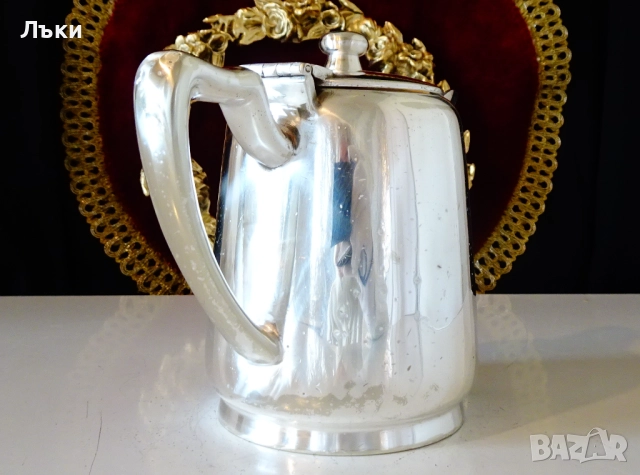 Швейцарска посребрена кана за кафе. , снимка 5 - Антикварни и старинни предмети - 52674489