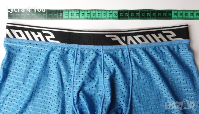 S/M нови мъжки боксерки в син цвят с отвори, снимка 10 - Бельо - 54209580