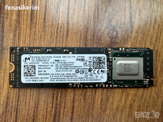 Micron 1000GB 1TB SSD NVMe 2280 Gen 3 x4 PCIe 