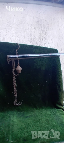 Стар турски кантар със куки, снимка 4 - Антикварни и старинни предмети - 54120008