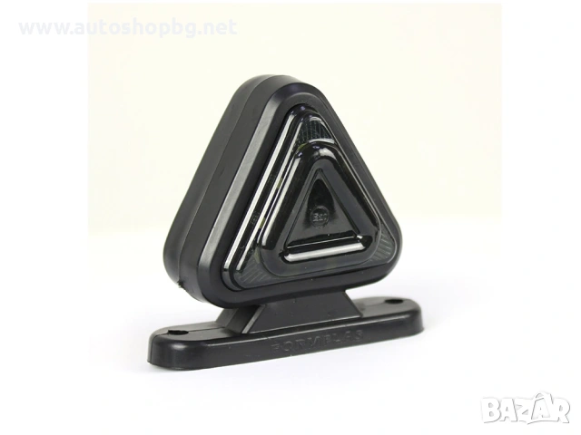 Габарит рогче 18 LED 12–24V 7 см – червено/бяло (опушен)