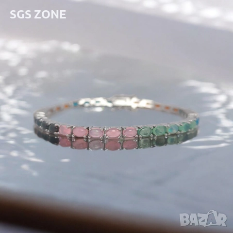 СРЕБЪРНА ГРИВНА С ОПАЛ, снимка 3 - Гривни - 52725496