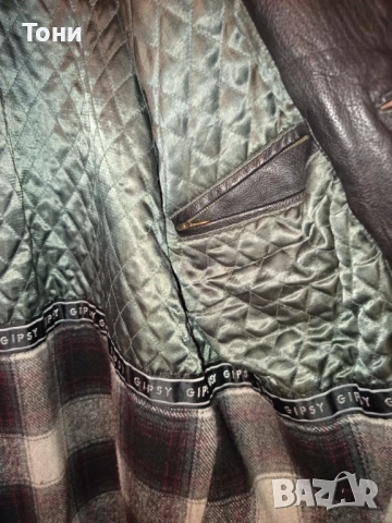 Ново Мъжко Зимно Яке с Яка Изцяло от Естествена Кожа L, снимка 10 - Якета - 53661384