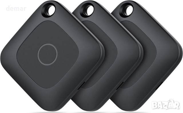 Hoxe Тракер за проследяване работи с Find My (само за iOS), сменяема батерия, 3 бр., черен, снимка 1 - Други стоки за дома - 46024989