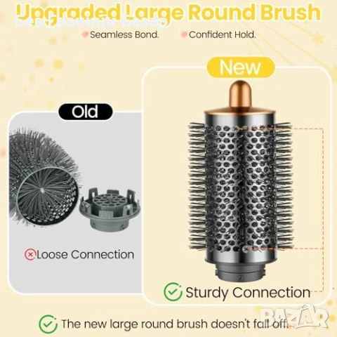 Нова Приставка кръгла четка за Dyson Airwrap обем и стилизиране HS01 HS05 HS08, снимка 3 - Други - 53843069