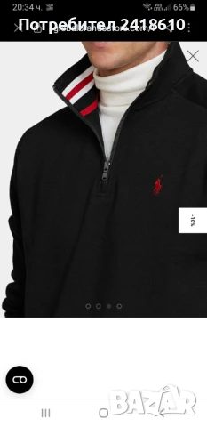 POLO Ralph Lauren Half Zip 3/4  Knit Mens Size XL ОРИГИНАЛ! Мъжко Горнище !, снимка 2 - Пуловери - 51271667