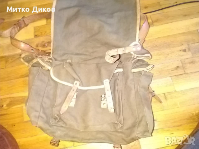 Брезентова раничка от соца №11 38х33см, снимка 2 - Екипировка - 51008099