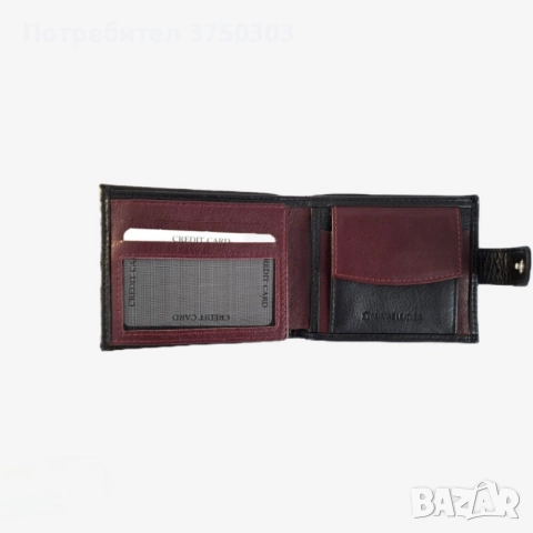 Портфейл от естествена к.  NAKISA, снимка 5 - Портфейли, портмонета - 52337518