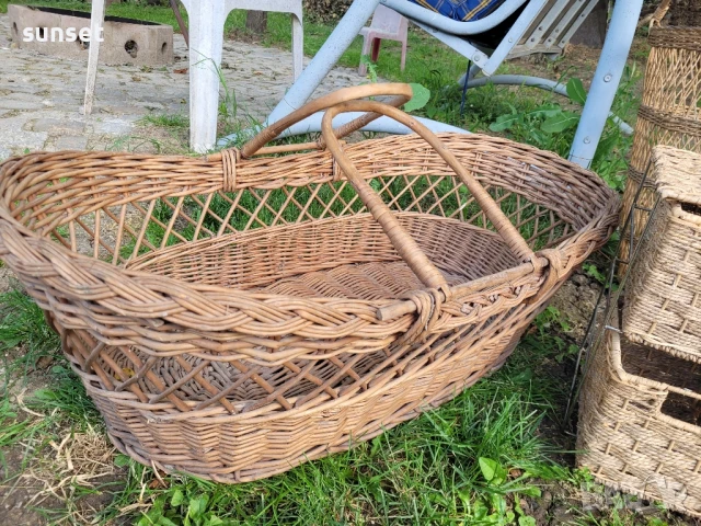 РАТАНОВА кошница, голям ПЛЕТЕН кош, снимка 13 - Декорация за дома - 50674755