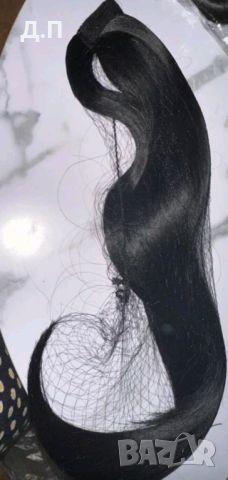 Черна и кестенява опашка за коса/Синтетика, снимка 4 - Аксесоари за коса - 46296012