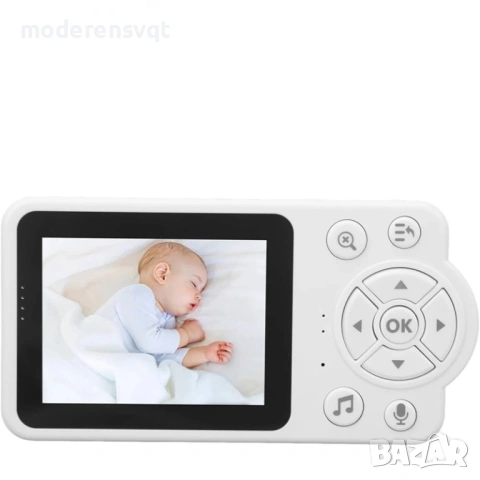 Бебефон, Бебешки видеомонитор, 2,8 инча, разпознаване на звук, снимка 2 - Бебефони - 53708725