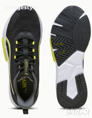 Унисекс маратонки PUMA Power Frame Training Shoes Black/Yellow, снимка 4 - Маратонки - 45760322