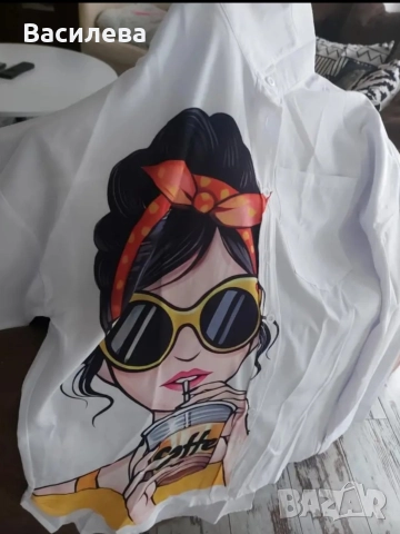 Риза с принт. , снимка 2 - Ризи - 52924991