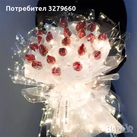 СВЕТЕЩ LED ЦЕЛОФАН ЗА ОПАКОВАНЕ НА ПОДАРЪЦИ И БУКЕТИ , снимка 4 - Други - 48987275