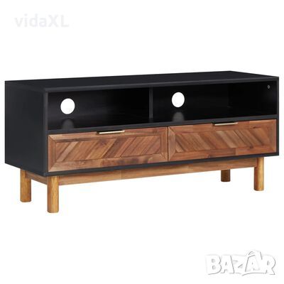 vidaXL ТВ шкаф, 100x35x45 см, акациево дърво масив и МДФ, снимка 1 - Шкафове - 45807447