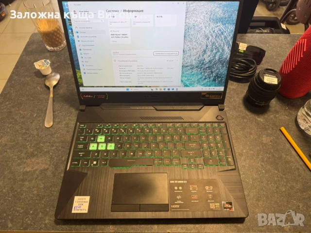 Лаптоп Asus Tuf Gaming A15, снимка 5 - Лаптопи за игри - 53594964
