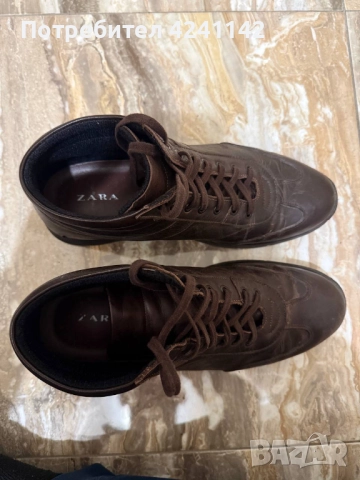 Мъжки боти Zara Man / кафяви, снимка 5 - Мъжки боти - 52908588