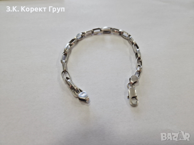 Сребърна гривна 925 / 16,32 гр., снимка 2 - Гривни - 54105583