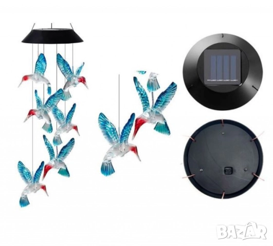 Многоцветна LED соларна лампа Колибри – Елегантно и екологично осветление за вашата градина и тераса, снимка 8 - Други - 52097944