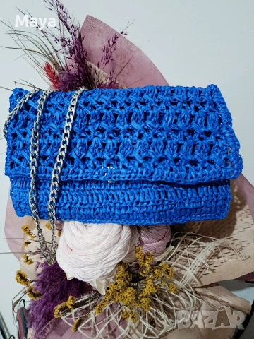 Ръчно плетена чанта , снимка 4 - Чанти - 53592011