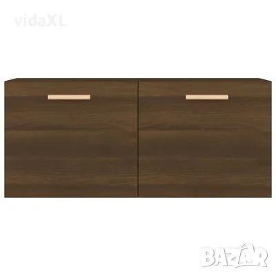 vidaXL Стенен шкаф, Кафяв дъб, 80x35x36,5 см, инженерно дърво（SKU:817605）, снимка 5 - Шкафове - 49110493