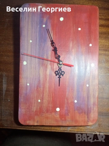 Стенен часовник-ръчна изработка, снимка 3 - Стенни часовници - 53575100