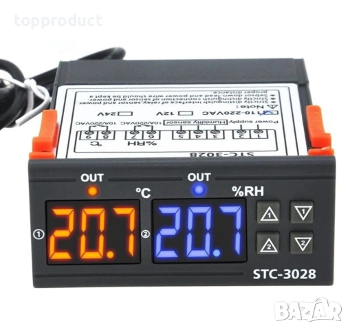 Термостат, влагоконтролер, влагомер, терморегулатор STC3028 
