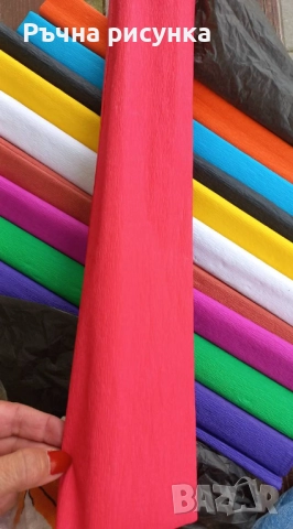 Креп хартия на ролка , снимка 2 - Декорация за дома - 48621169