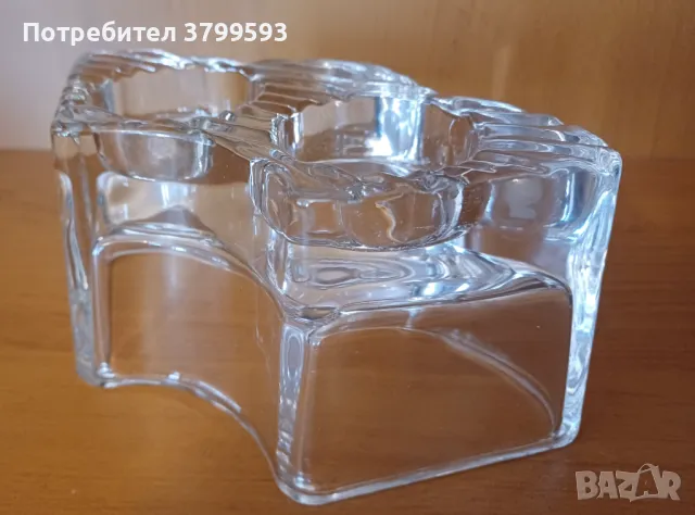 Стъклен свещник, снимка 6 - Декорация за дома - 49136451