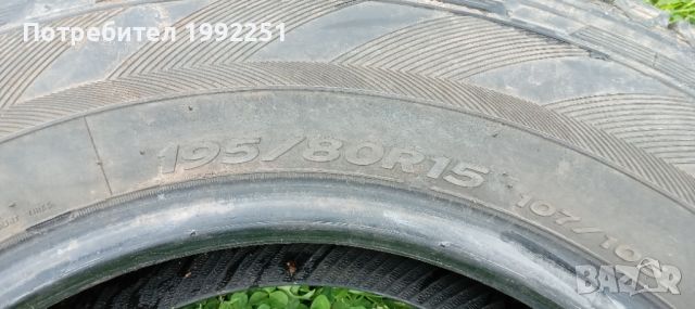 4бр зимни гуми за джип 195/80R15. Hankook RW06. DOT 2018. 6 и 6.5mm дълбочина на шарката. Цената е з, снимка 3 - Гуми и джанти - 45484238