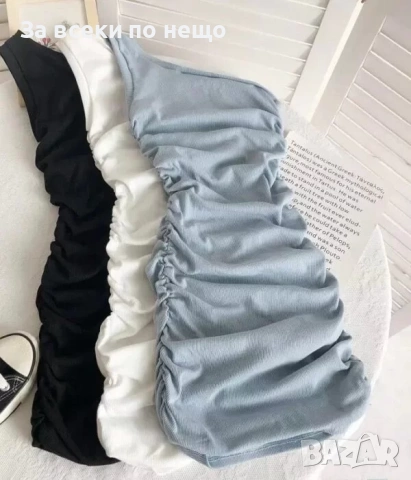 Дамска Къса Памучна Еластична Рокля - Различни Цветове Код Верона12, снимка 3 - Рокли - 54002799