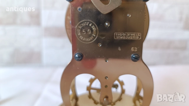 Часовник - Schatz 8 Day - Mid-Century - 1960" год. - Germany, снимка 9 - Антикварни и старинни предмети - 53797151